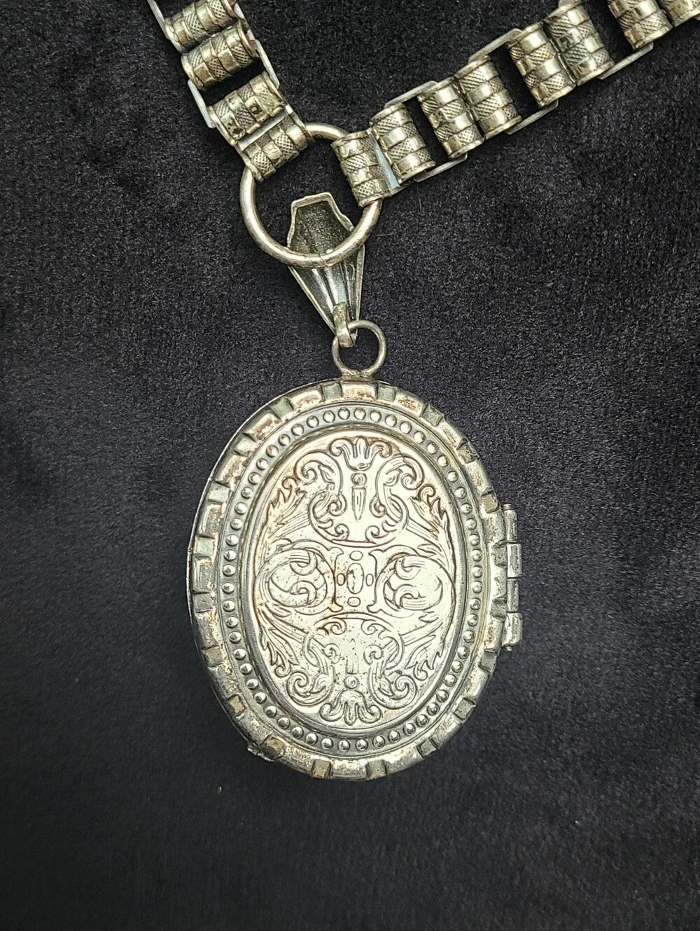Victorian Book Chain Locket Antique Necklace